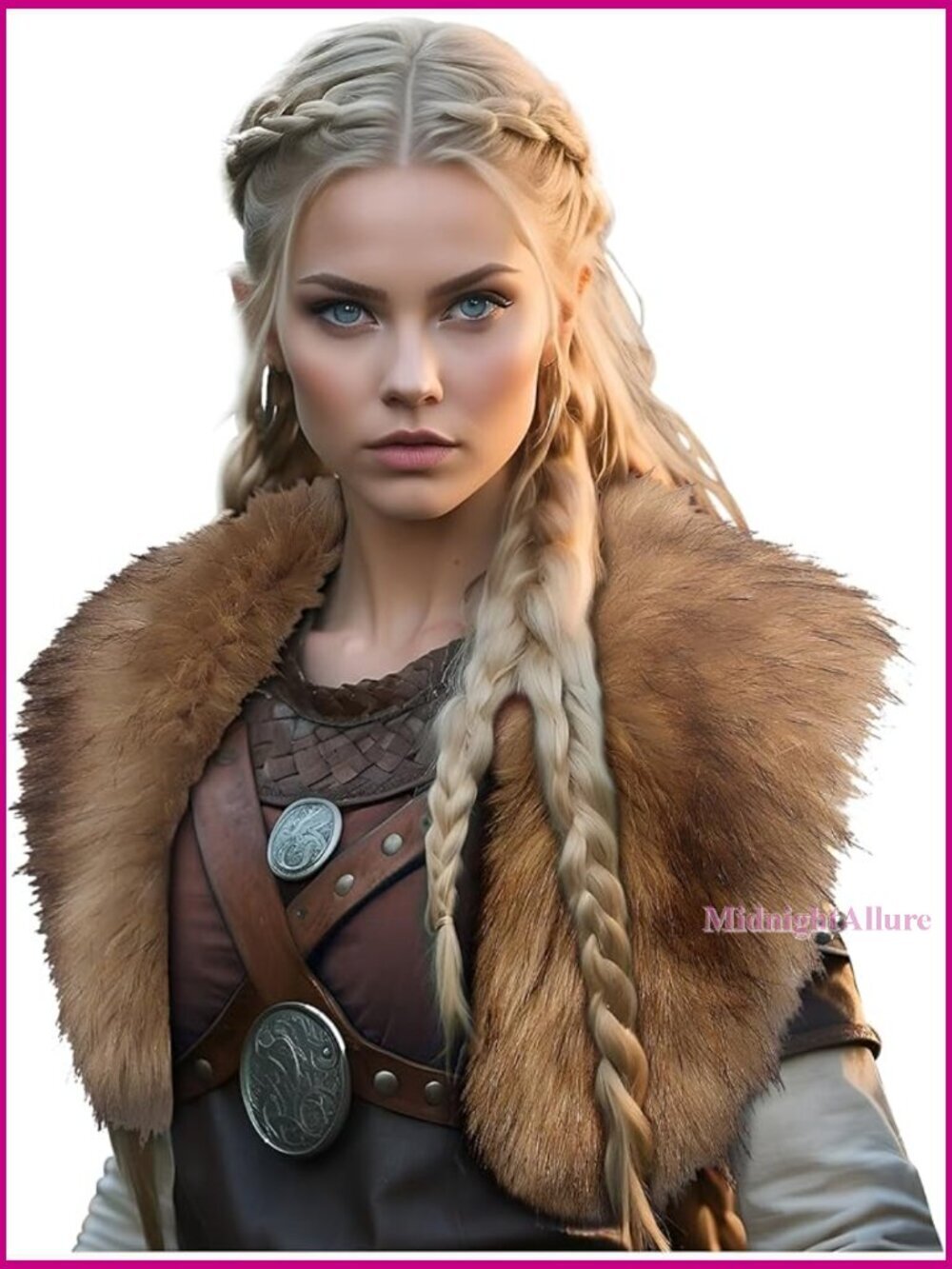 Faux Fur Shawl Wrap Viking Cosplay Costume Accessory One Size